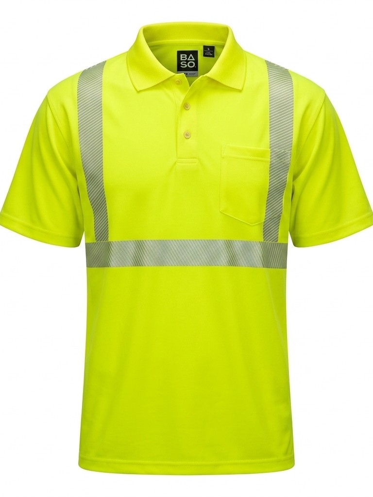 Raflect 50 Men's Hi-Vis Reflective Safety Polo Shirt Yellow 4xl